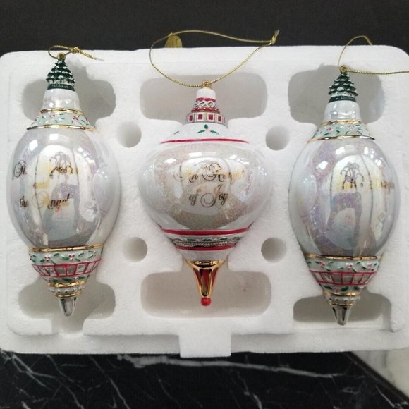 2000 Bradford Exchange Santa Millennial Porcelain Santa Ornament Collection #1 - Picture 2 of 13